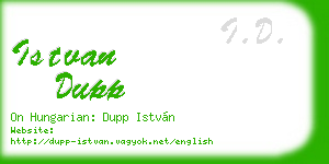 istvan dupp business card