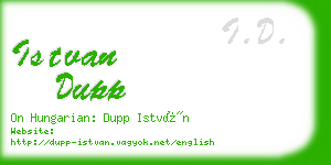 istvan dupp business card